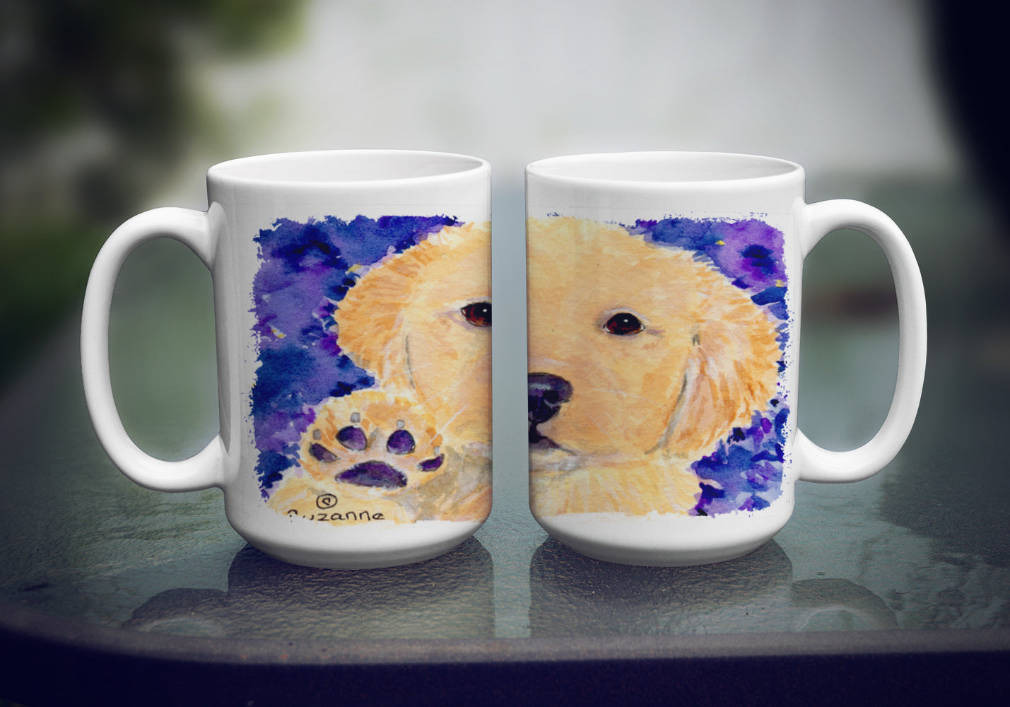 Golden Retriever Dishwasher Safe Microwavable Ceramic Coffee Mug 15 ounce SS8903CM15  the-store.com.