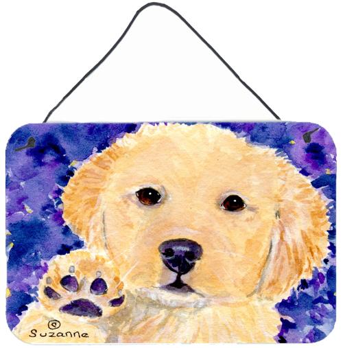 Golden Retriever Indoor Aluminium Metal Wall or Door Hanging Prints by Caroline&#39;s Treasures