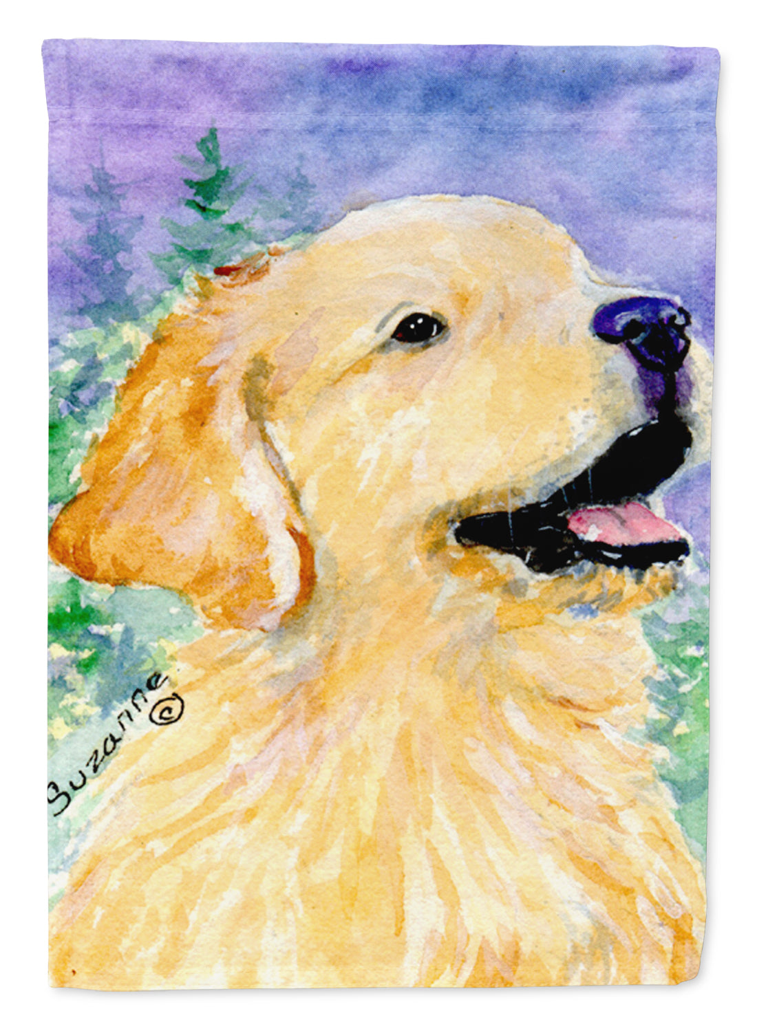 Golden Retriever Flag Canvas House Size  the-store.com.