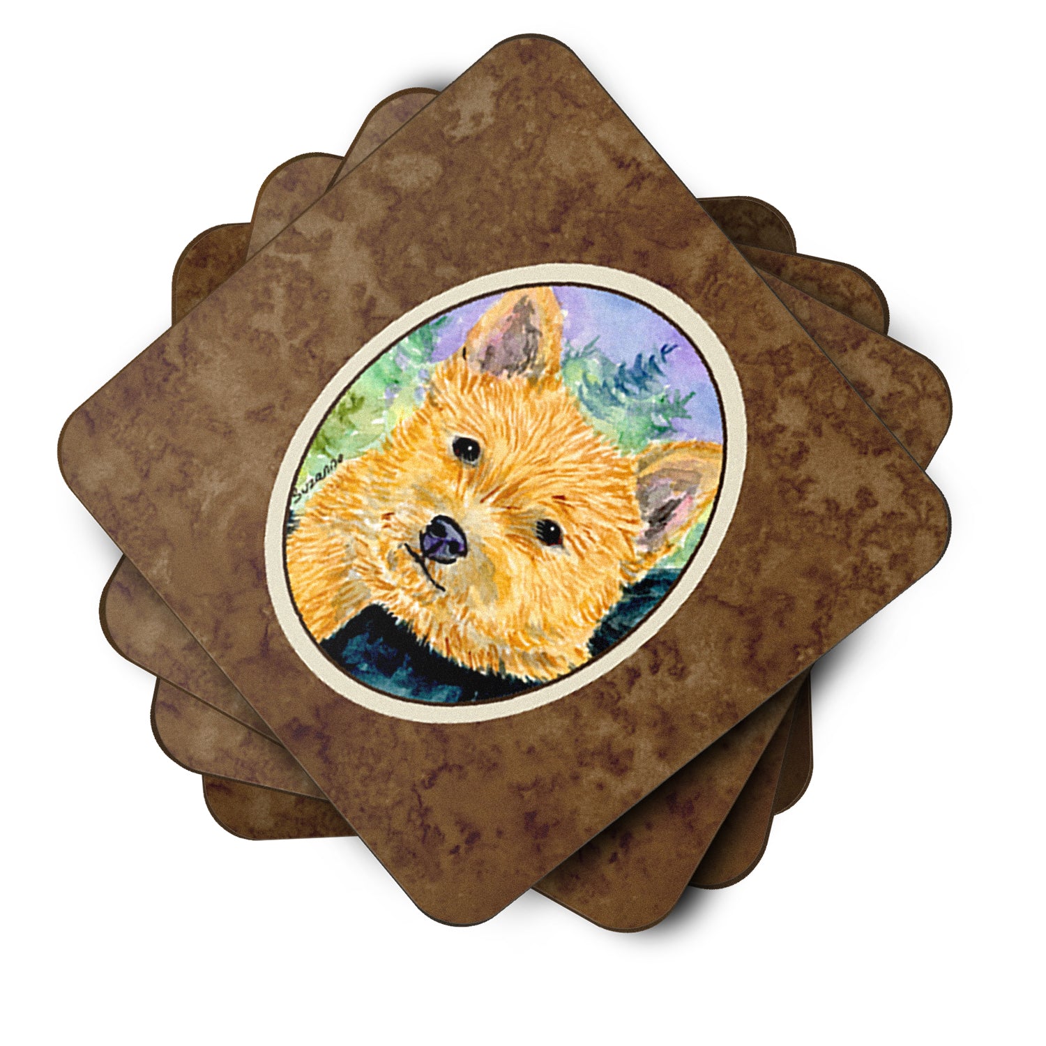 Set of 4 Norwich Terrier Foam Coasters - the-store.com