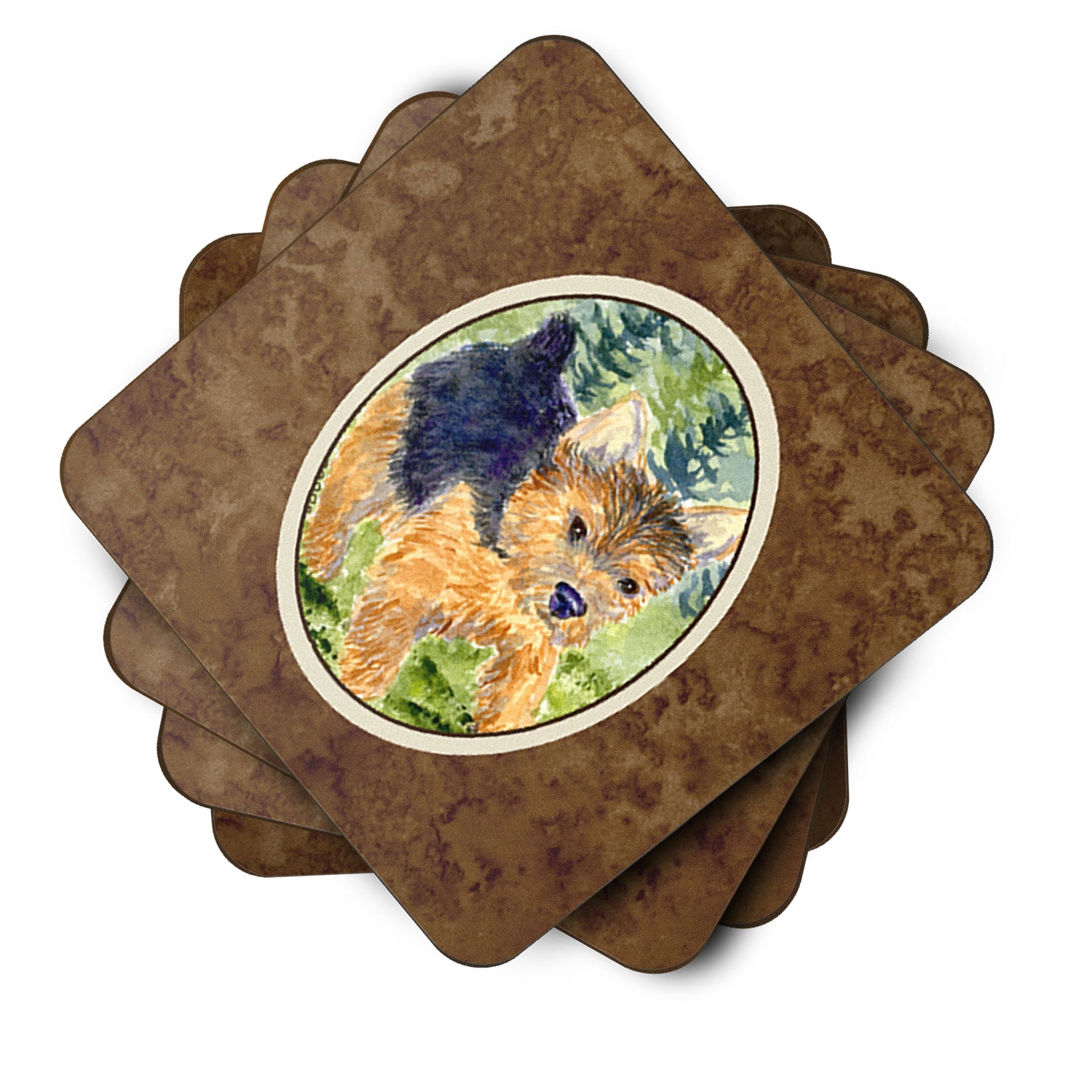 Set of 4 Norwich Terrier Foam Coasters - the-store.com