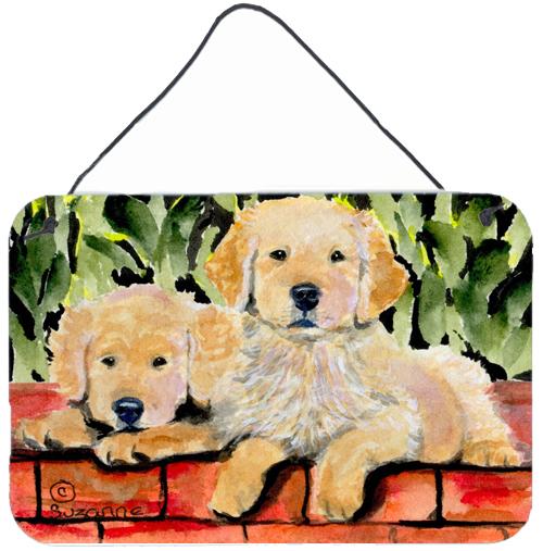 Golden Retriever Indoor Aluminium Metal Wall or Door Hanging Prints by Caroline's Treasures