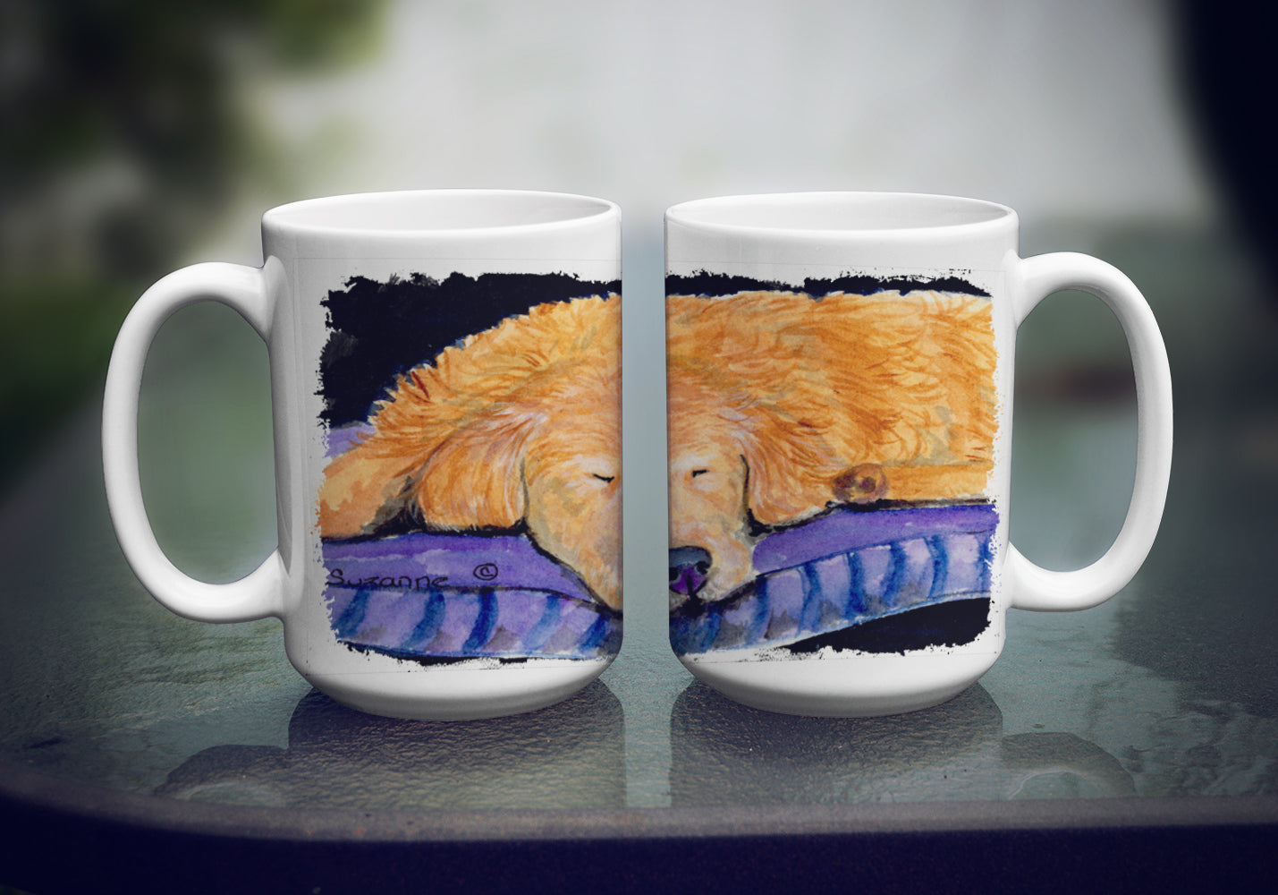 Golden Retriever Dishwasher Safe Microwavable Ceramic Coffee Mug 15 ounce SS8909CM15  the-store.com.