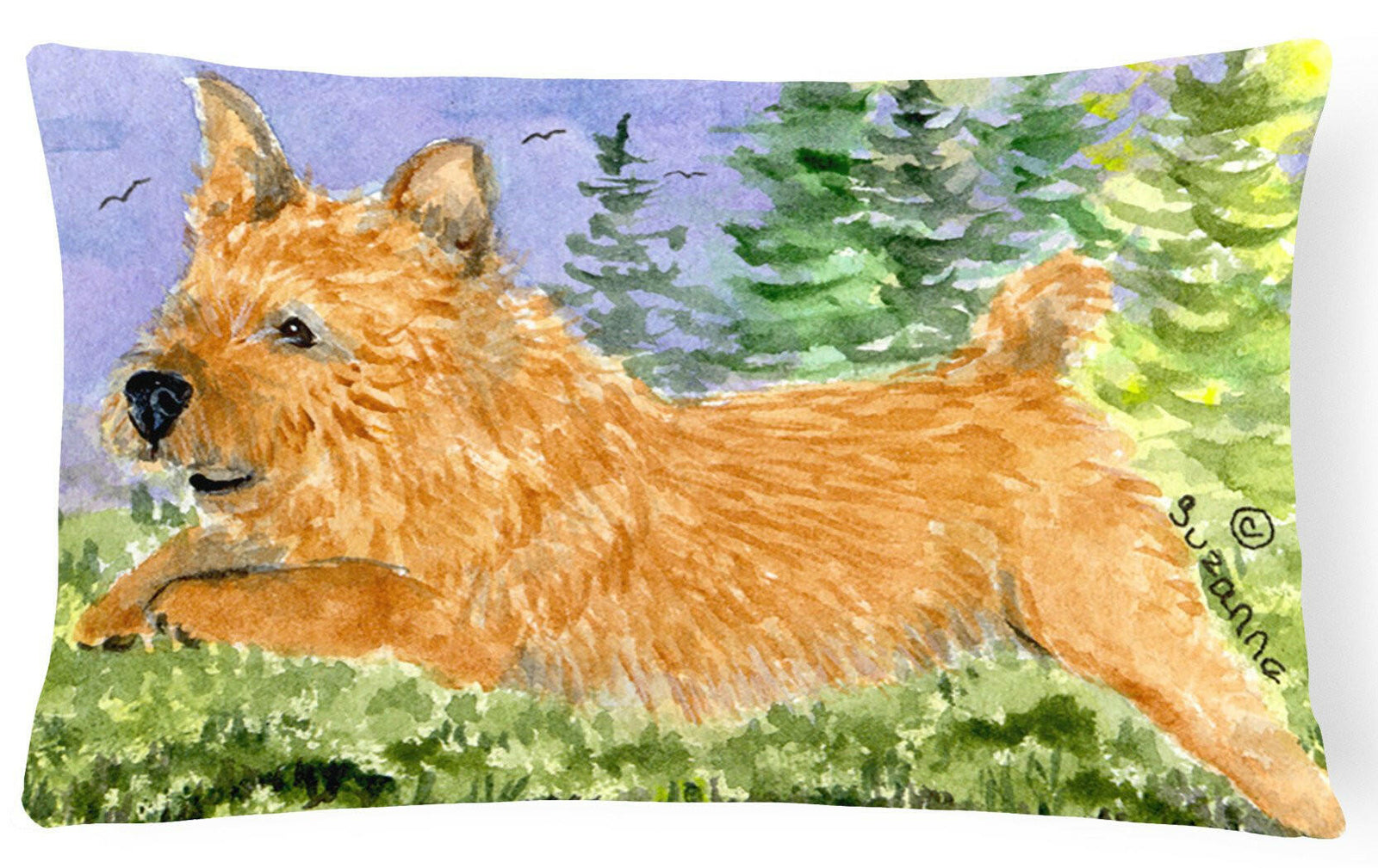 Norwich Terrier Decorative   Canvas Fabric Pillow by Caroline's Treasures