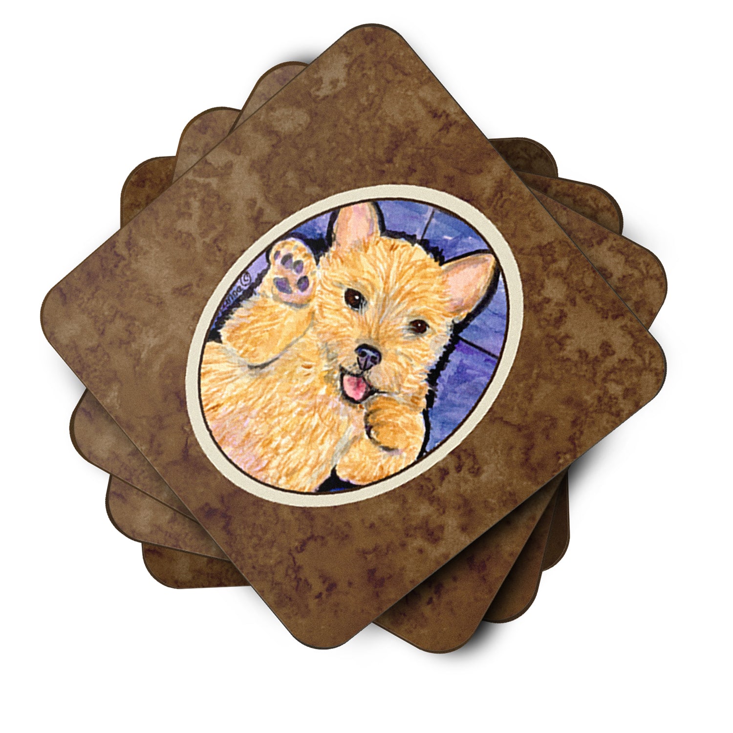 Set of 4 Norwich Terrier Foam Coasters - the-store.com