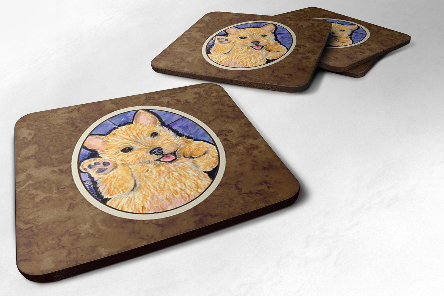 Set of 4 Norwich Terrier Foam Coasters - the-store.com