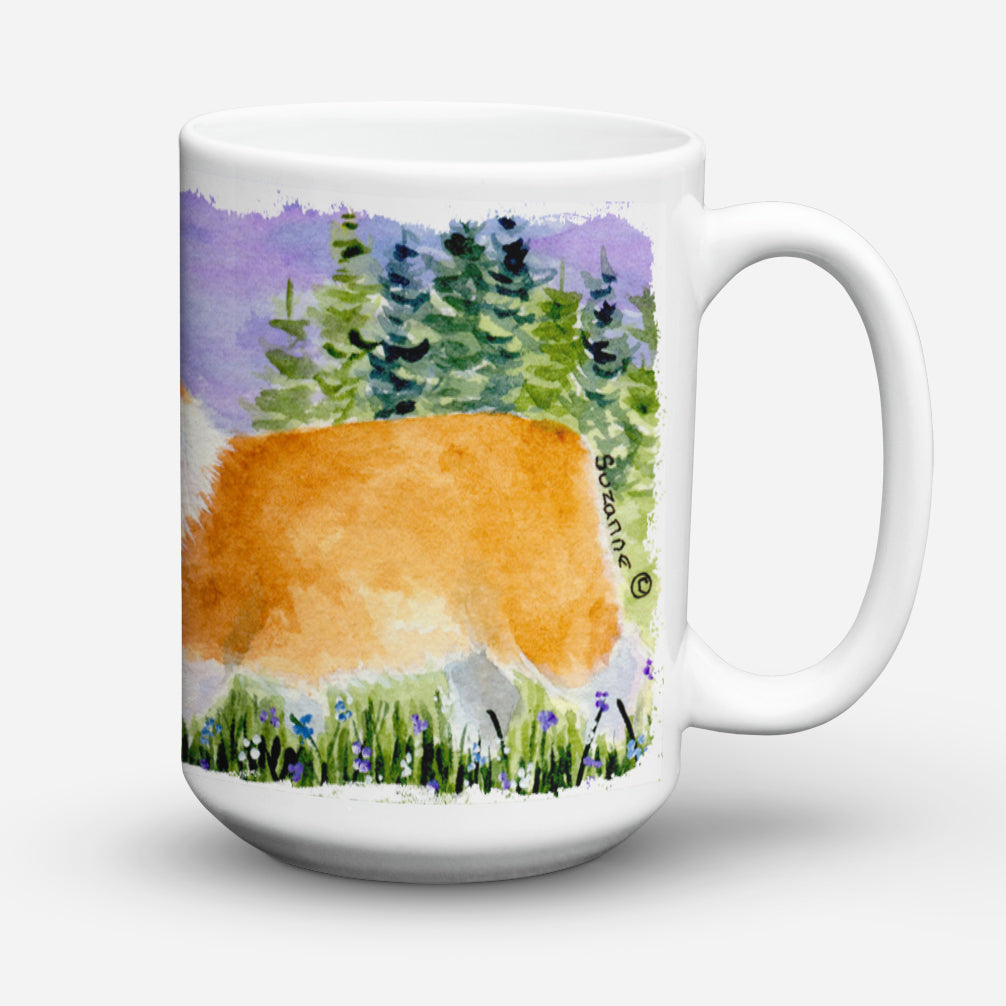 Corgi Dishwasher Safe Microwavable Ceramic Coffee Mug 15 ounce SS8912CM15  the-store.com.