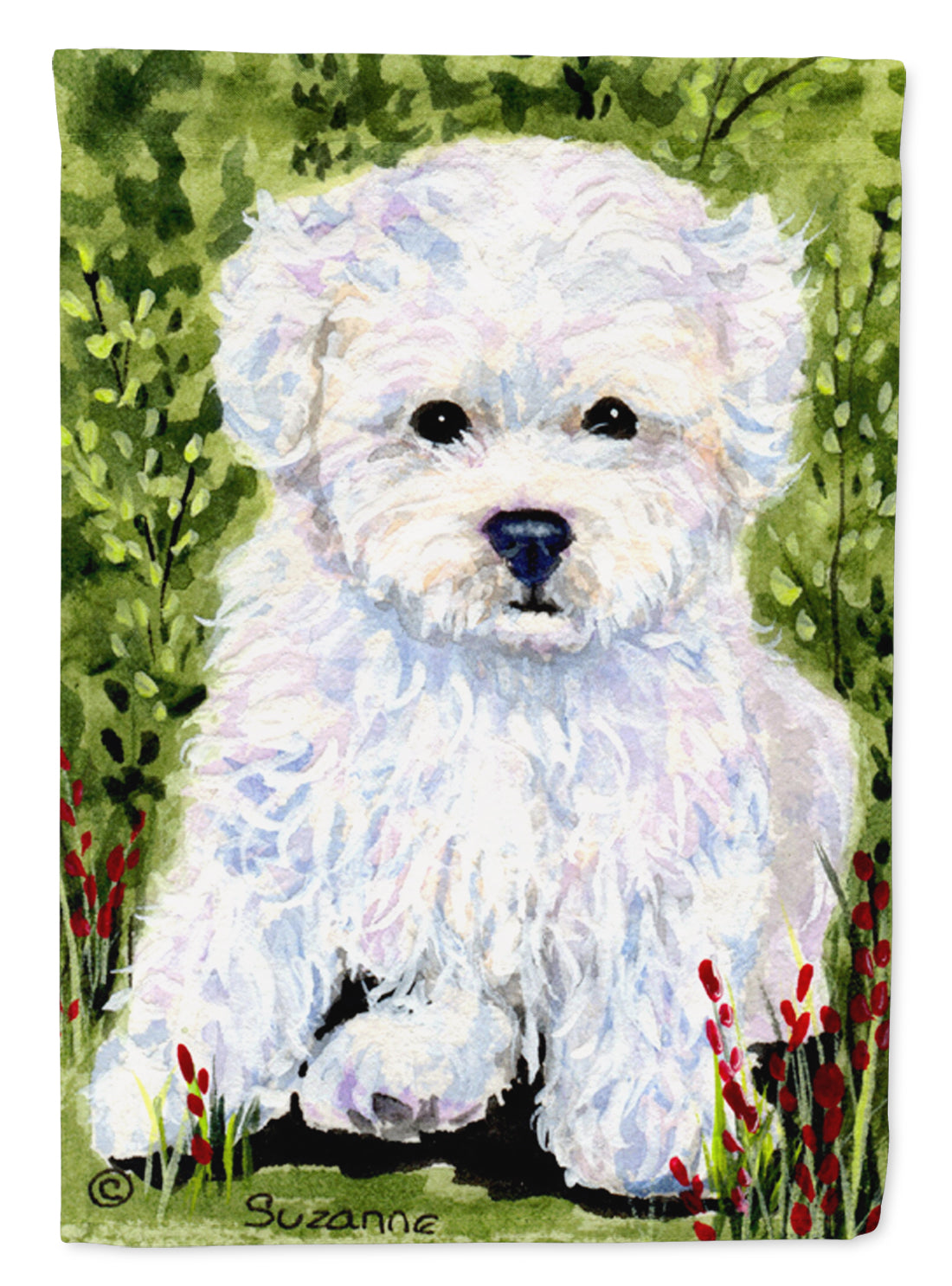 Bichon Frise Flag Canvas House Size  the-store.com.