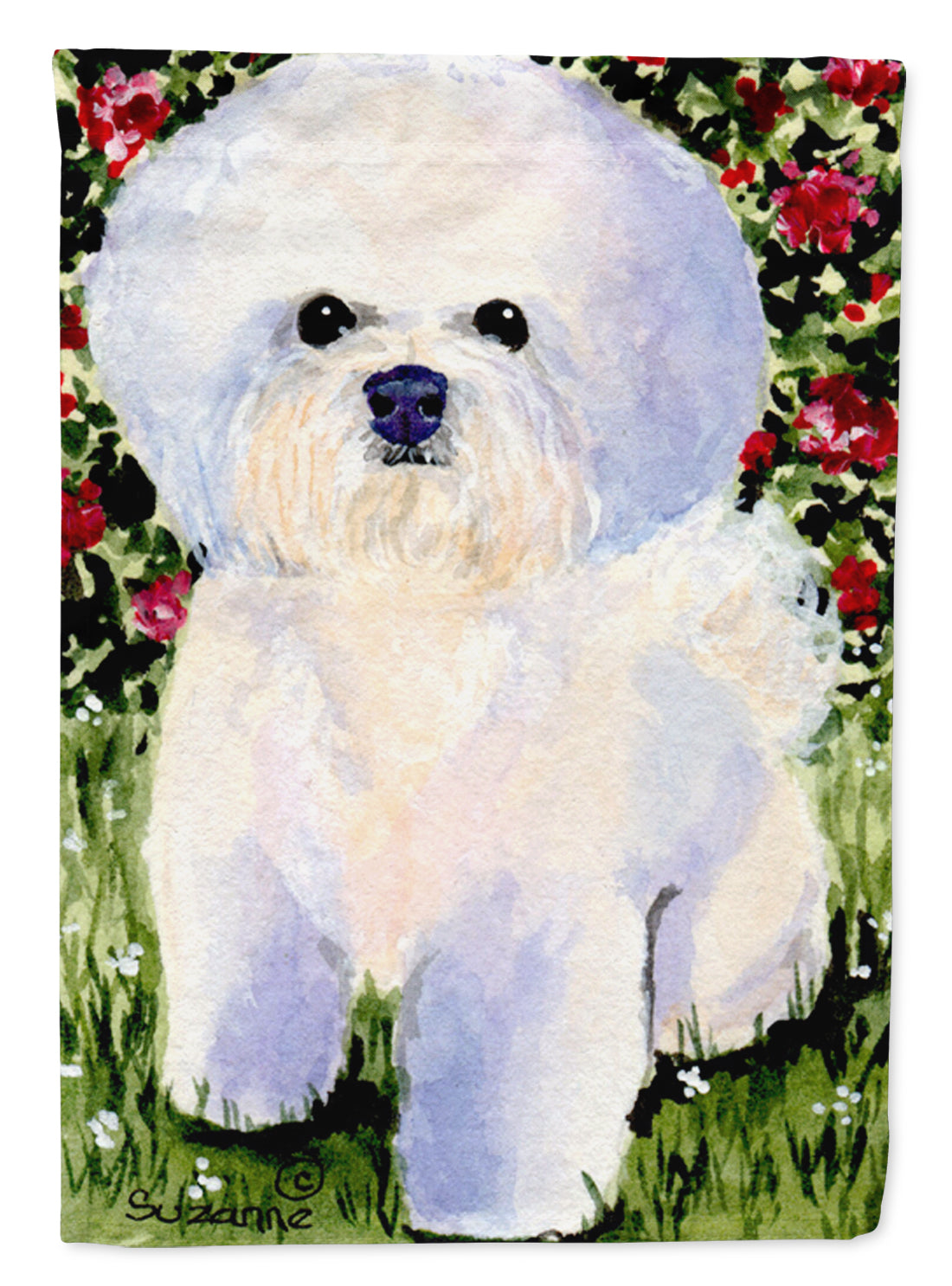 Bichon Frise Flag Canvas House Size  the-store.com.