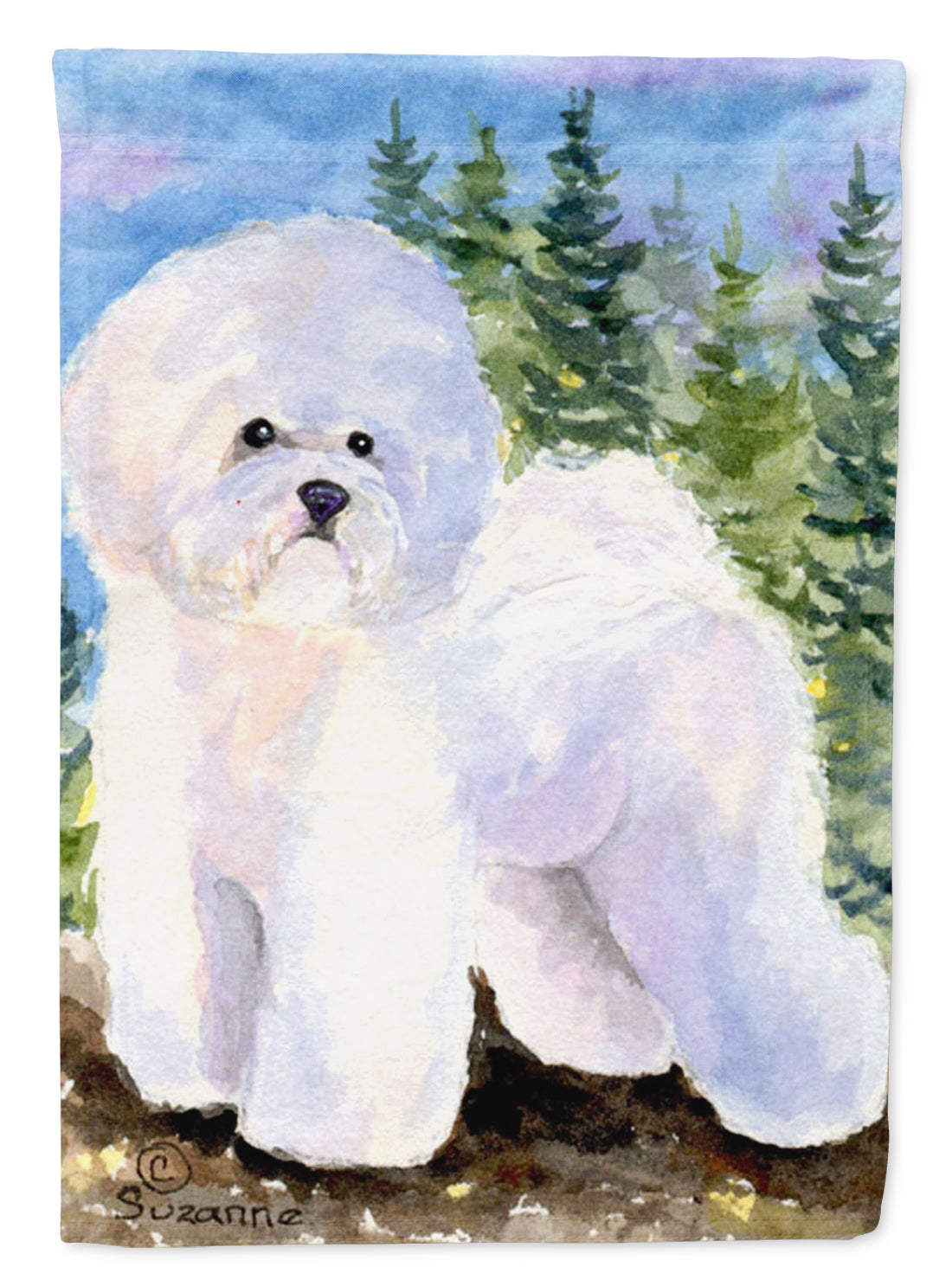 Bichon Frise Flag Canvas House Size  the-store.com.