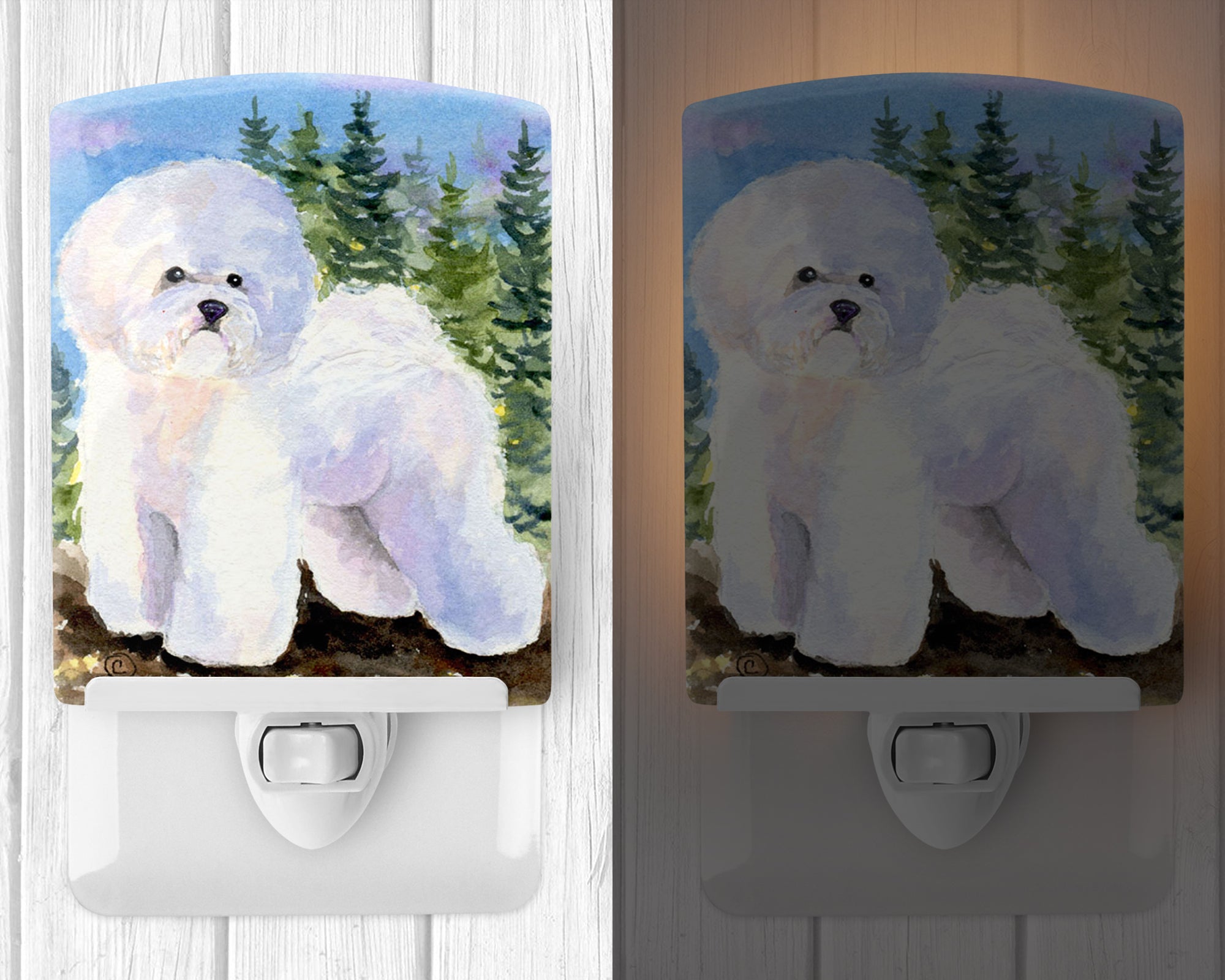 Bichon Frise Ceramic Night Light SS8916CNL - the-store.com