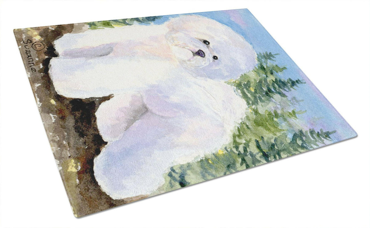 Bichon Frise Glass Cutting Board Large by Caroline&#39;s Treasures