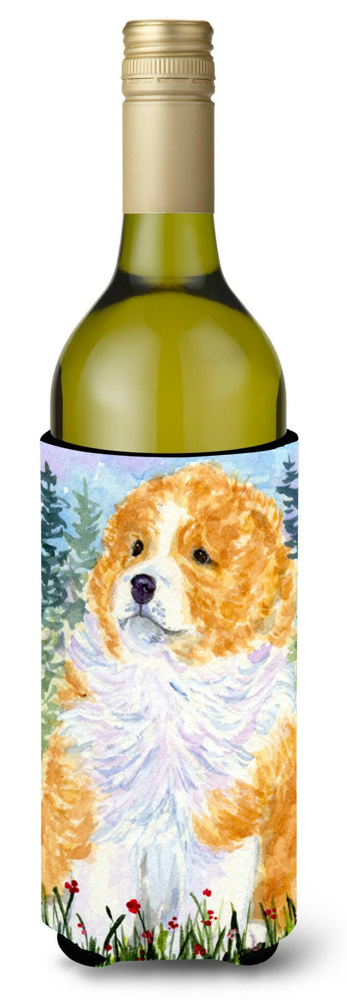 Sheltie Wine Bottle Beverage Insulator Beverage Insulator Hugger SS8918LITERK by Caroline&#39;s Treasures