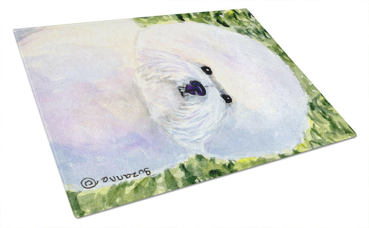 Bichon Frise Glass Cutting Board Large by Caroline&#39;s Treasures