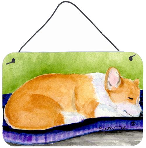 Corgi Indoor Aluminium Metal Wall or Door Hanging Prints by Caroline's Treasures