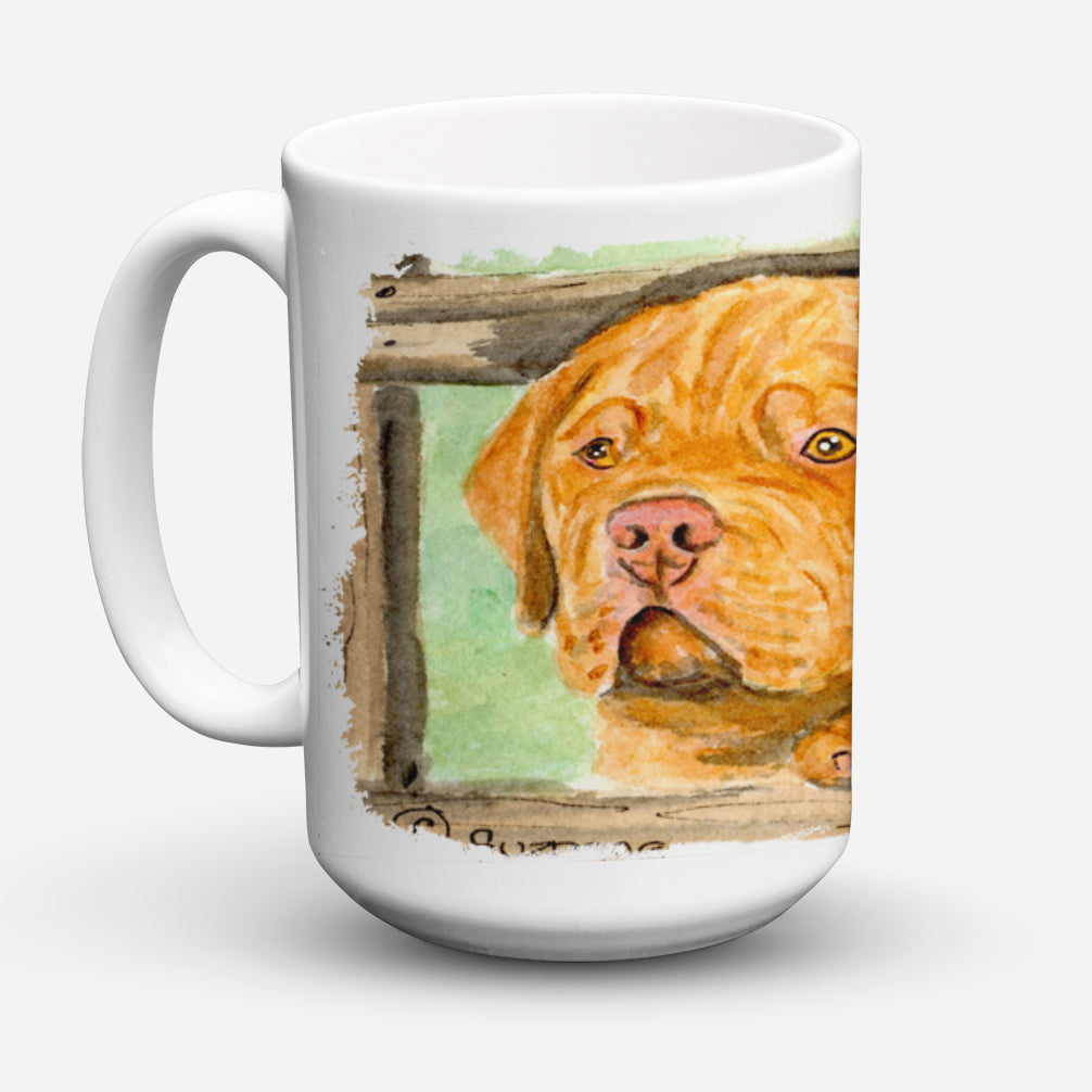 Dogue de Bordeaux Dishwasher Safe Microwavable Ceramic Coffee Mug 15 ounce SS8926CM15  the-store.com.