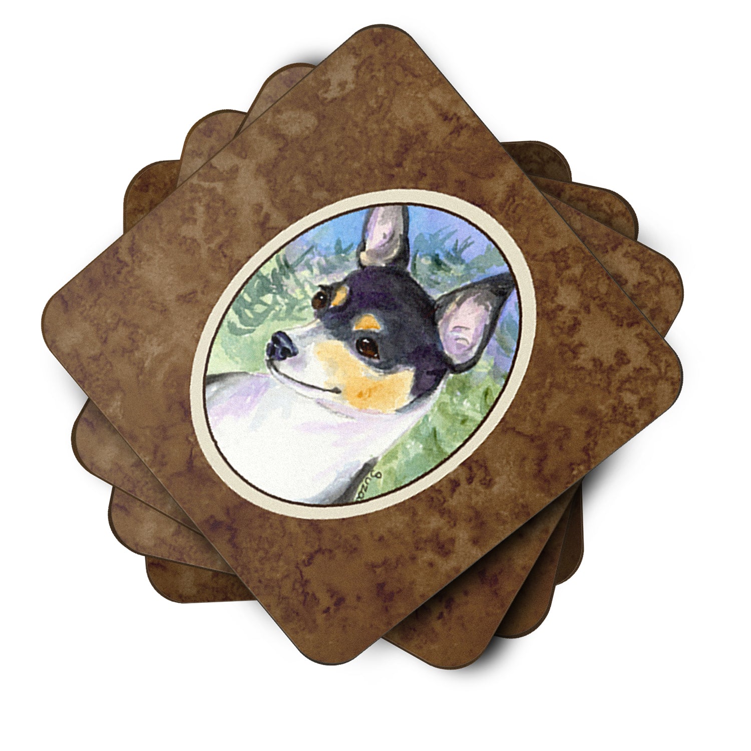 Set of 4 Fox Terrier Foam Coasters - the-store.com