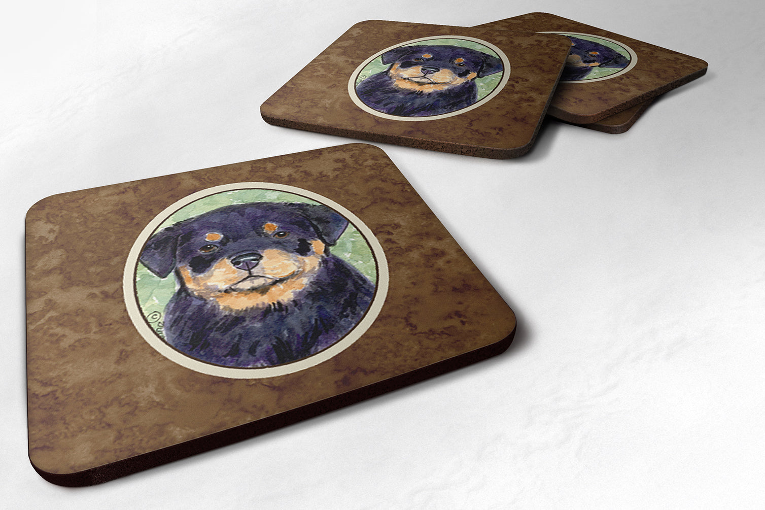 Set of 4 Rottweiler Foam Coasters - the-store.com