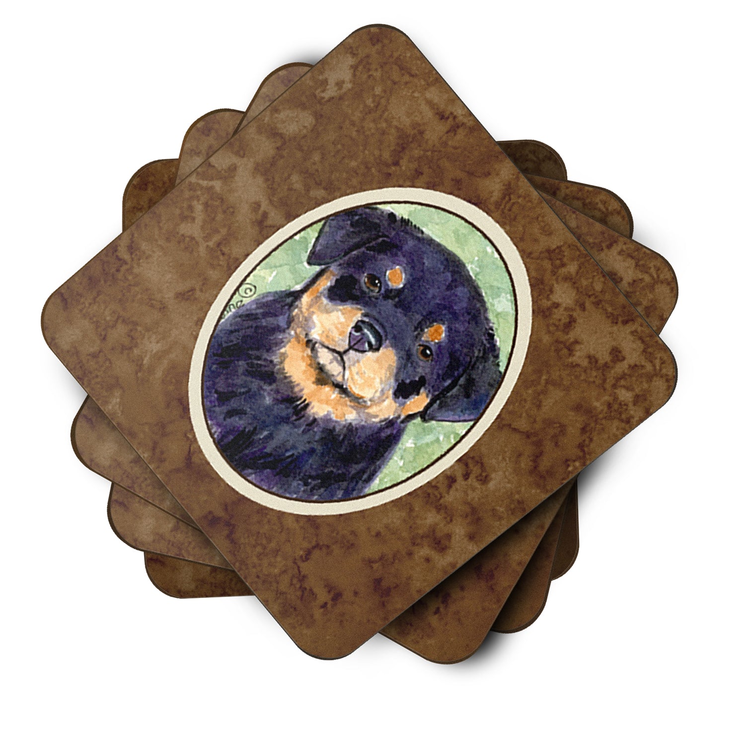 Set of 4 Rottweiler Foam Coasters - the-store.com