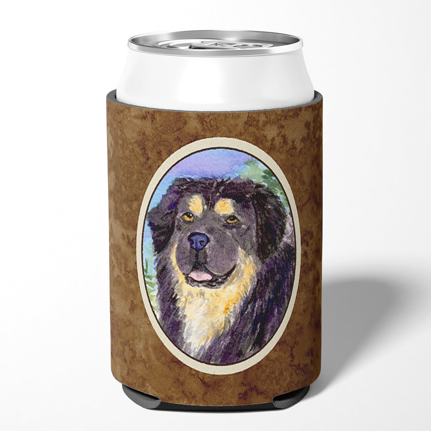 Tibetan Mastiff Can or Bottle Beverage Insulator Hugger.