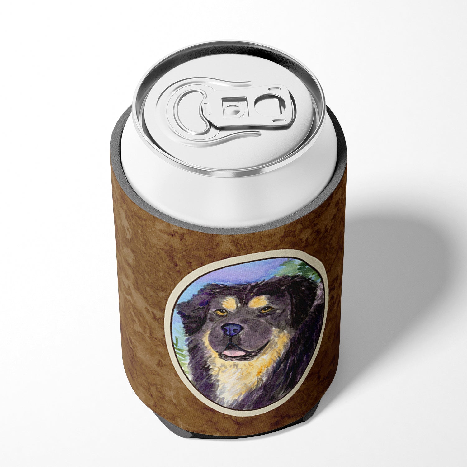 Tibetan Mastiff Can or Bottle Beverage Insulator Hugger.