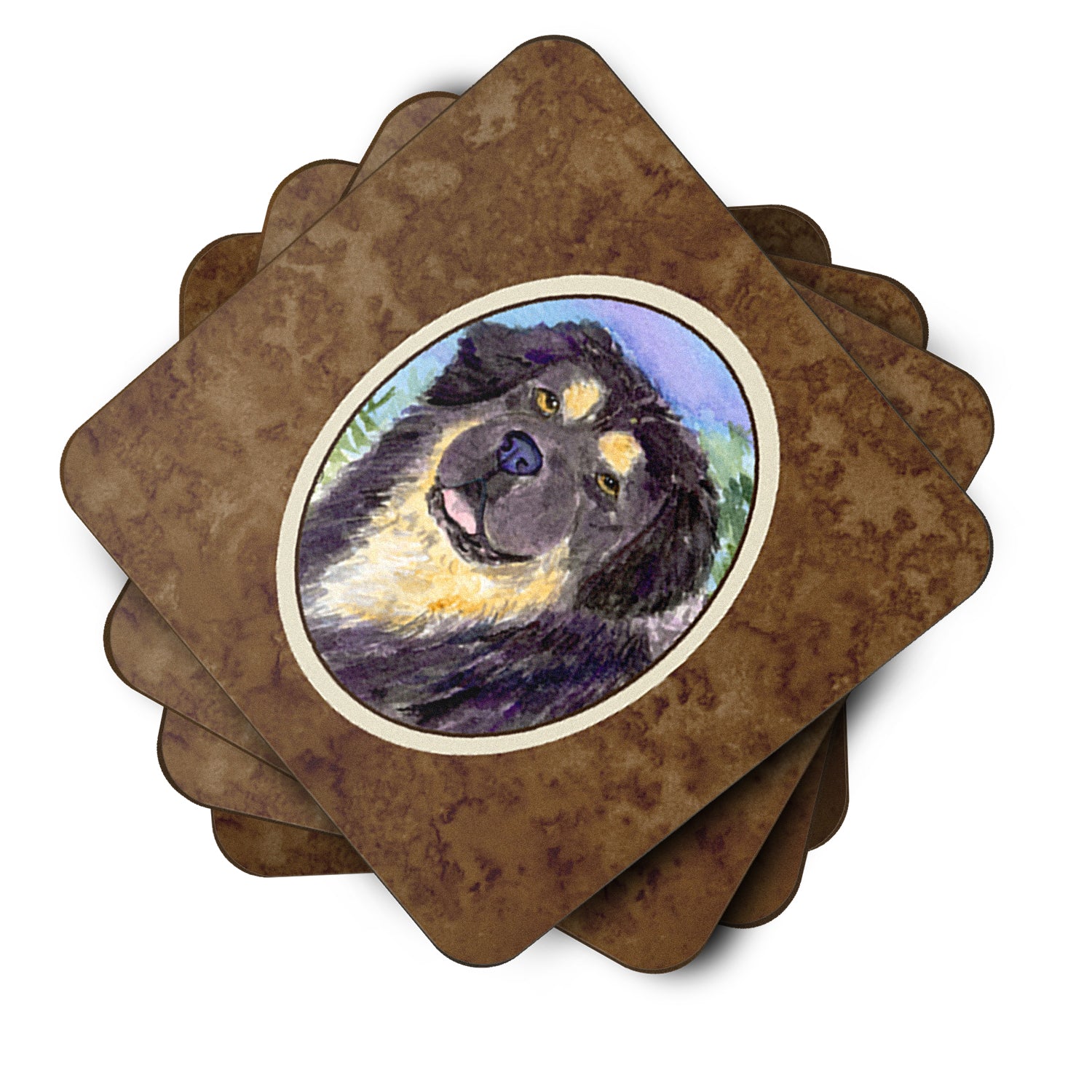 Set of 4 Tibetan Mastiff Foam Coasters - the-store.com