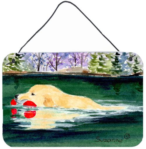 Golden Retriever Indoor Aluminium Metal Wall or Door Hanging Prints by Caroline's Treasures