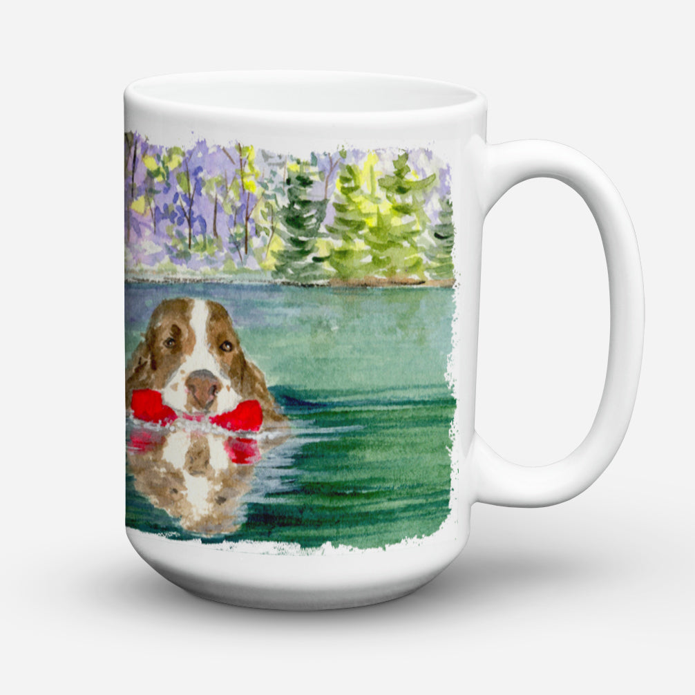 Springer Spaniel Dishwasher Safe Microwavable Ceramic Coffee Mug 15 ounce SS8943CM15  the-store.com.