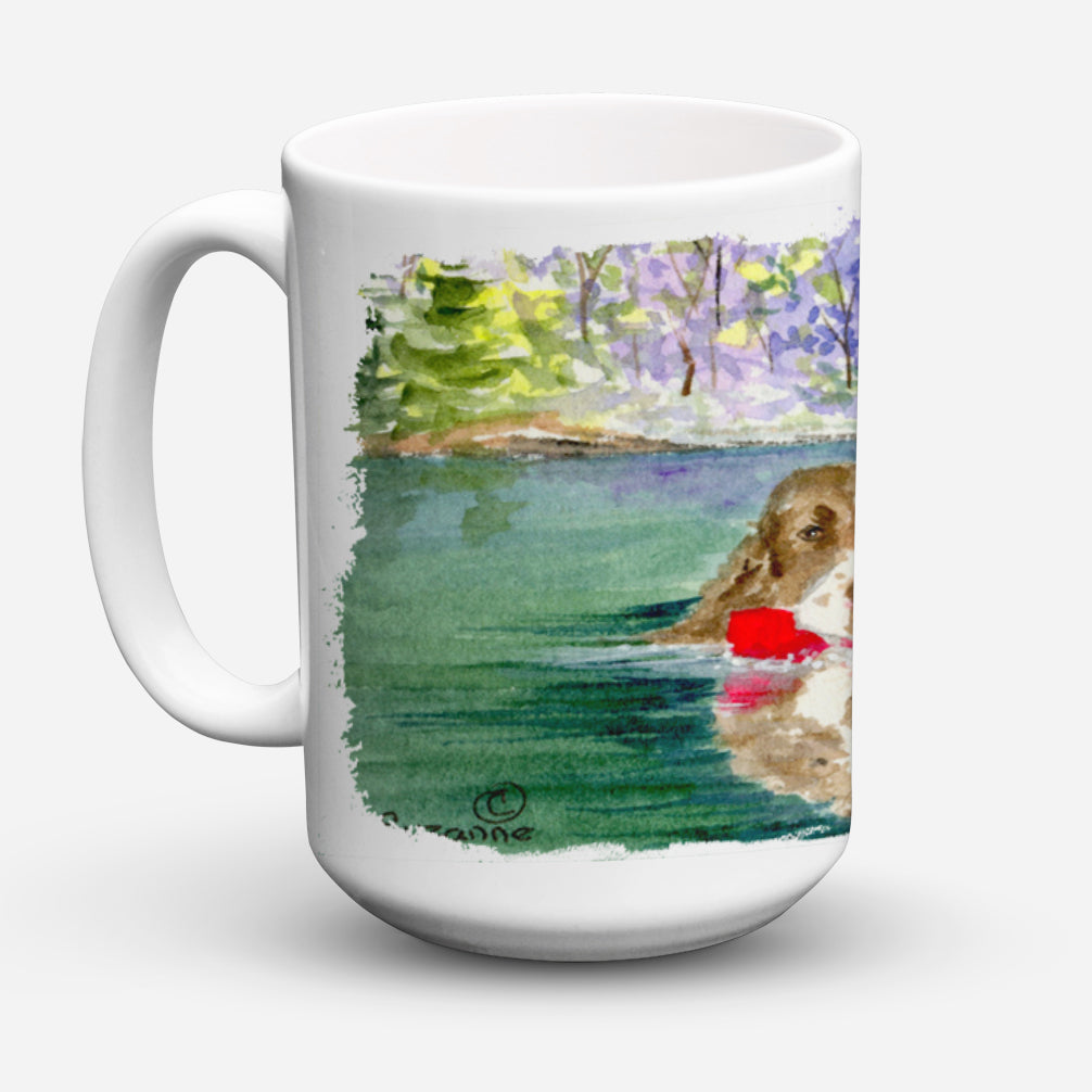 Springer Spaniel Dishwasher Safe Microwavable Ceramic Coffee Mug 15 ounce SS8943CM15  the-store.com.