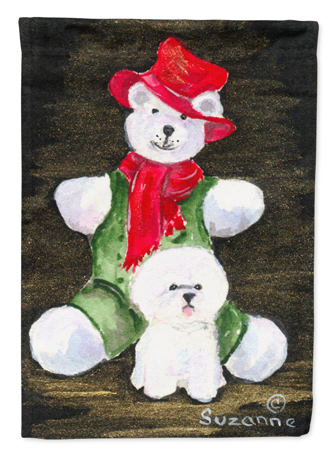 Bichon Frise Flag Canvas House Size  the-store.com.