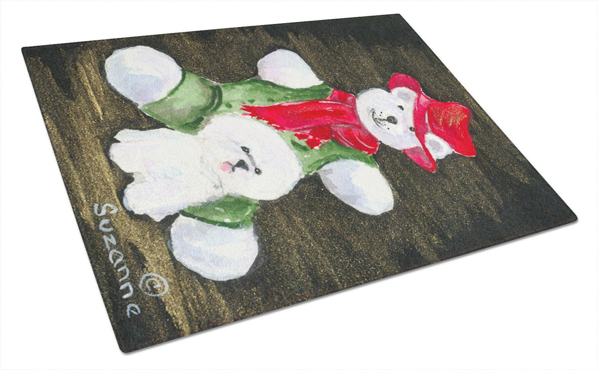 Bichon Frise Glass Cutting Board Large by Caroline&#39;s Treasures