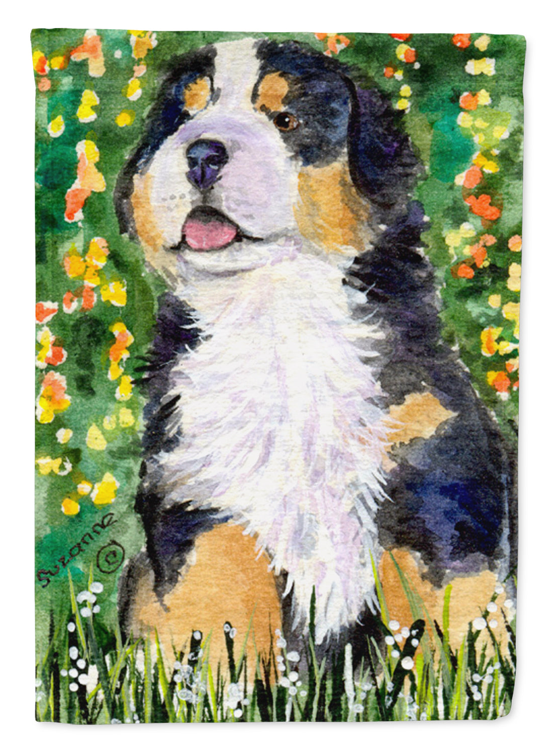 Bernese Mountain Dog Flag Canvas House Size  the-store.com.