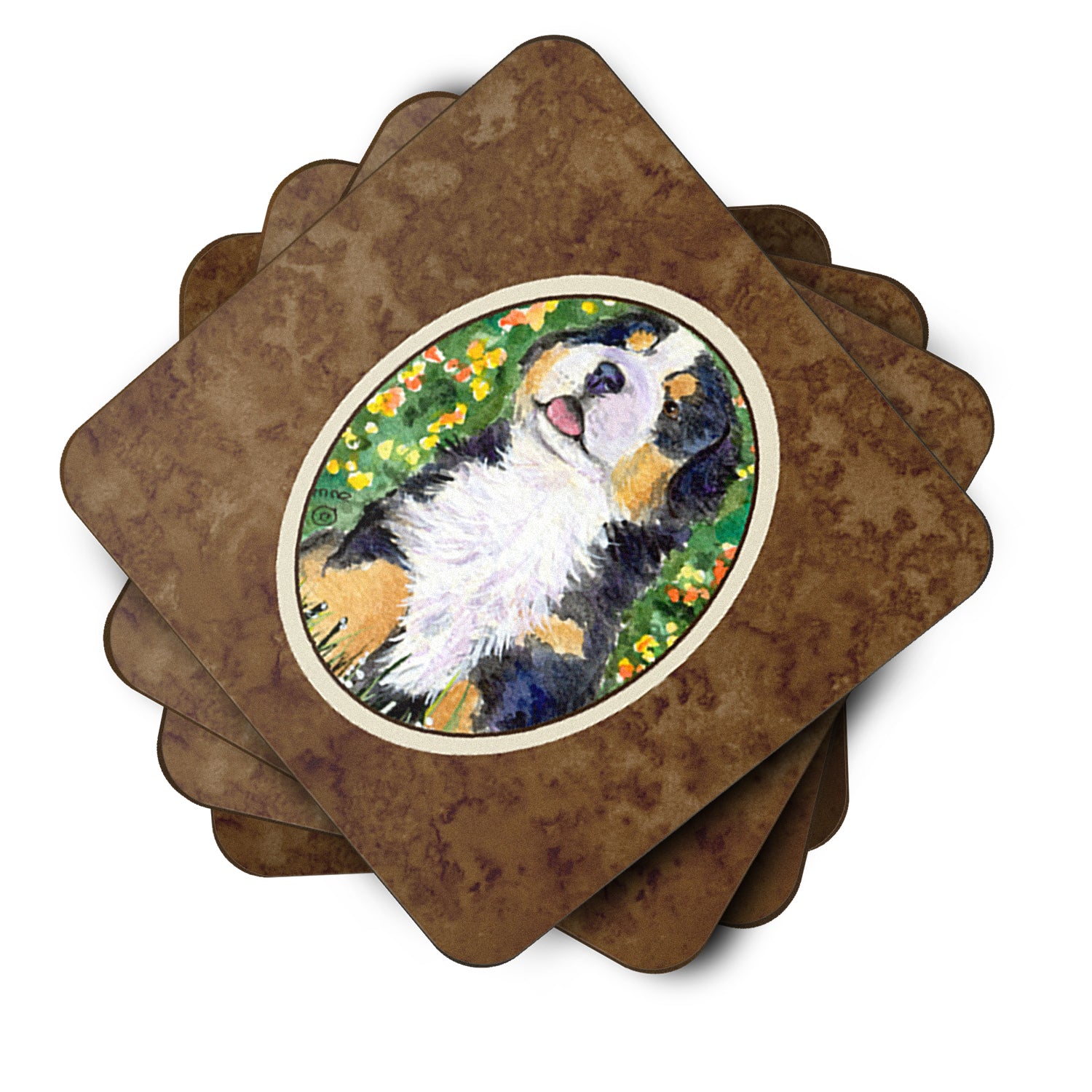 Set of 4 Bernese Mountain Dog Foam Coasters - the-store.com