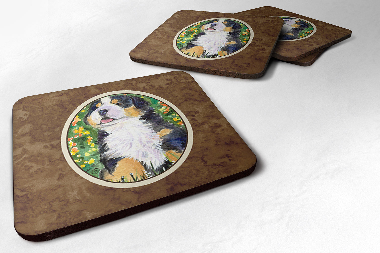 Set of 4 Bernese Mountain Dog Foam Coasters - the-store.com