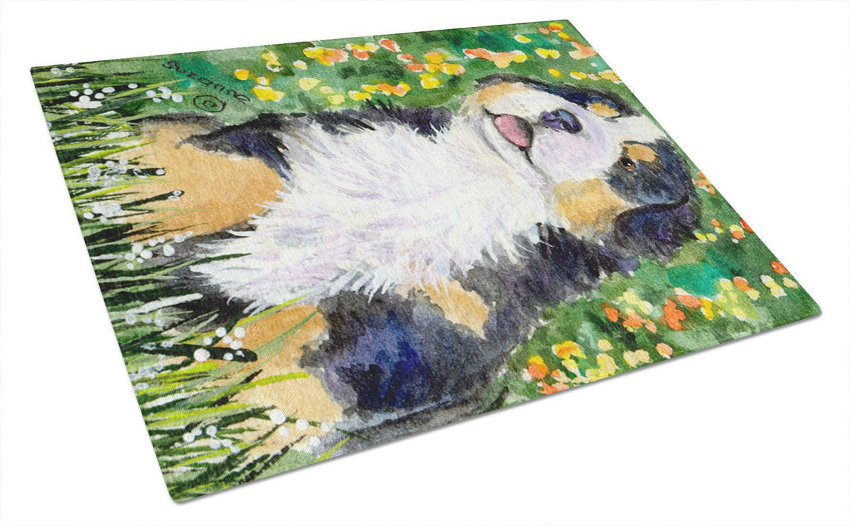 Bernese Mountain Dog Glass Cutting Board Large by Caroline&#39;s Treasures