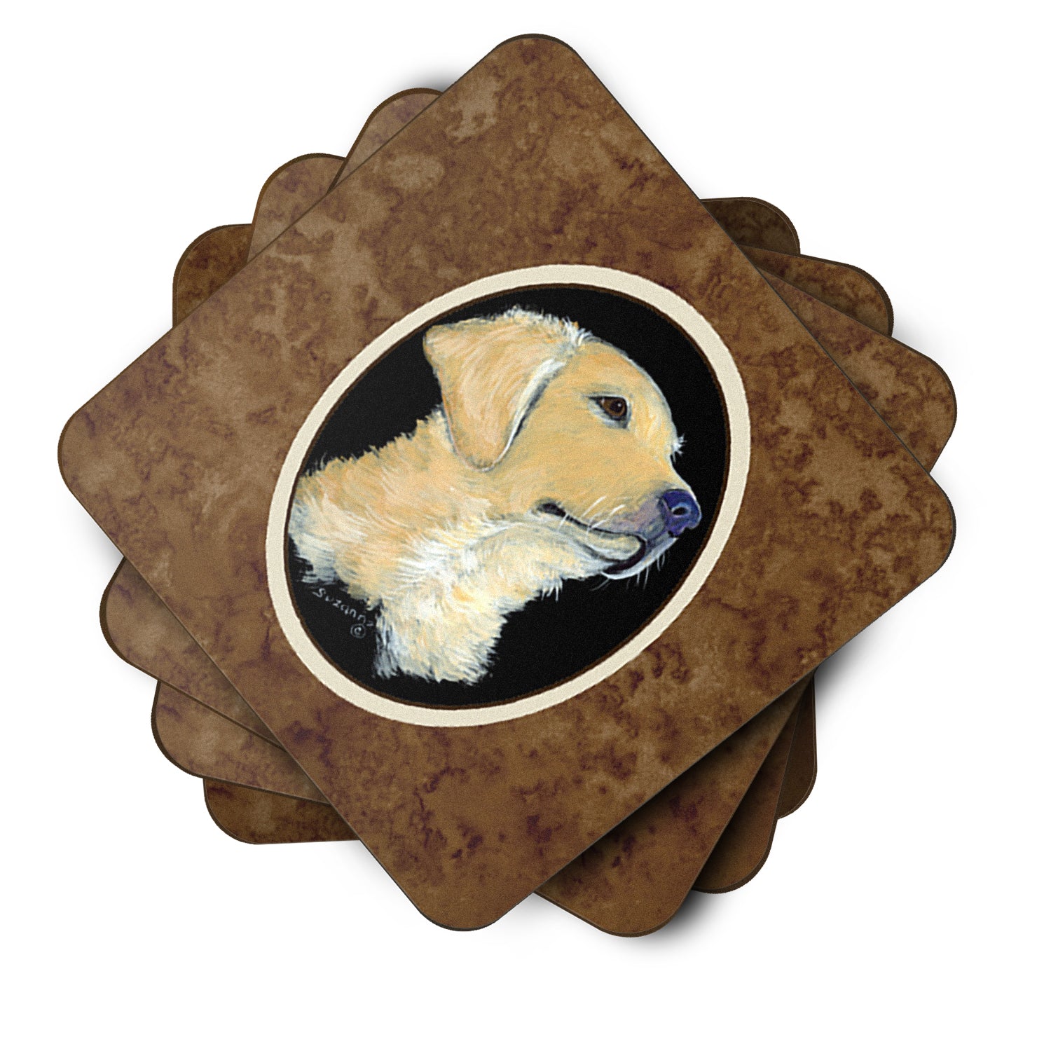 Set of 4 Golden Retriever Foam Coasters - the-store.com