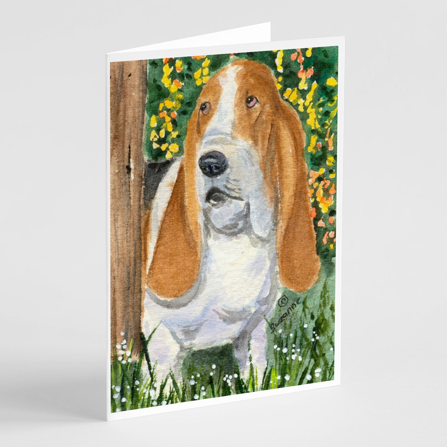 Buy this Basset Hound Greeting Cards and Envelopes Pack of 8