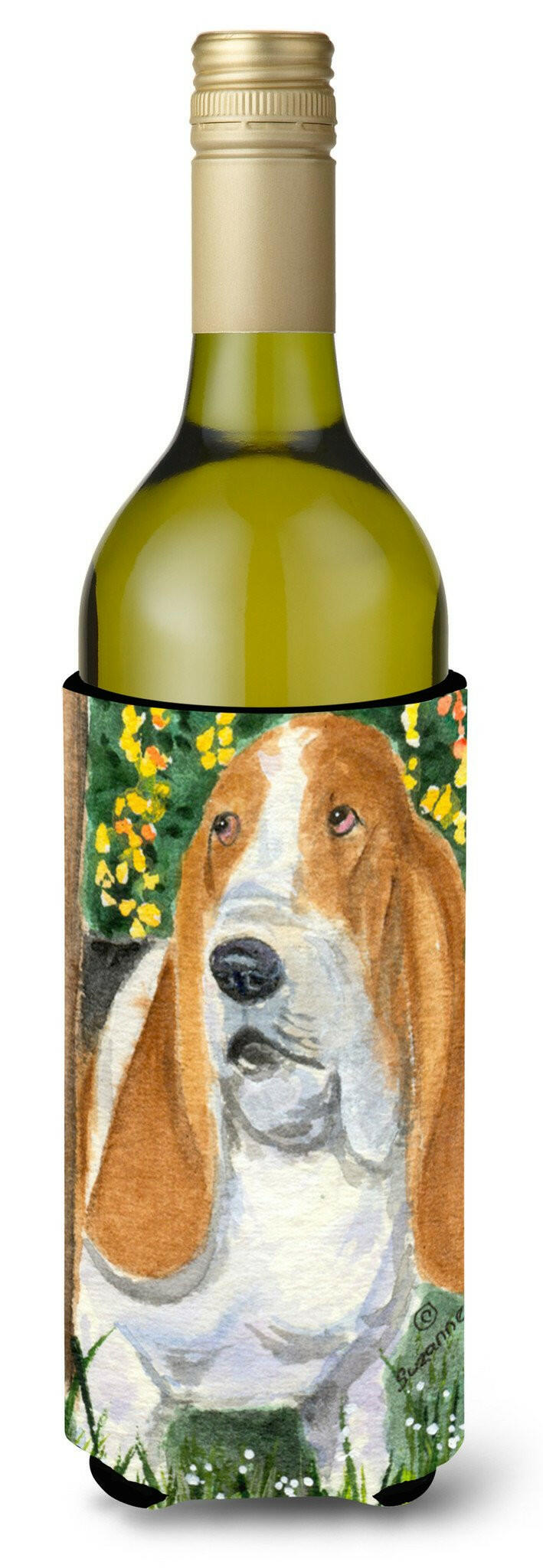 Basset Hound Wine Bottle Beverage Insulator Beverage Insulator Hugger SS8964LITERK by Caroline&#39;s Treasures