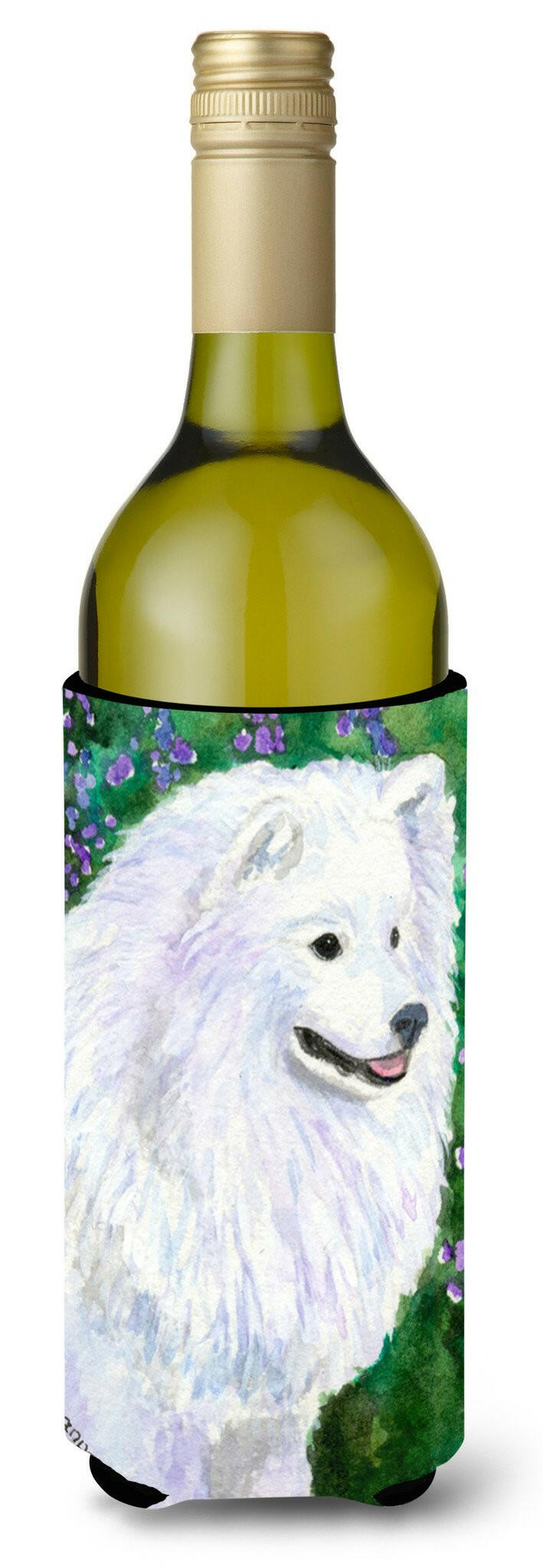 American Eskimo Wine Bottle Beverage Insulator Beverage Insulator Hugger by Caroline's Treasures