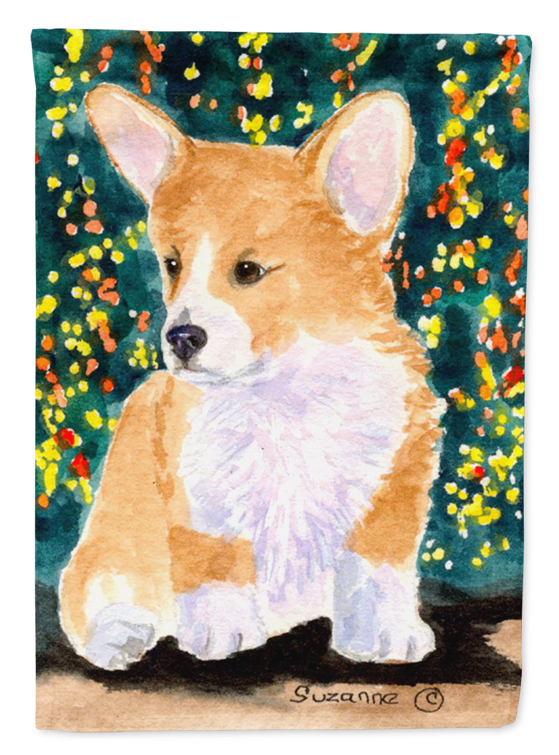 Corgi Flag Canvas House Size  the-store.com.