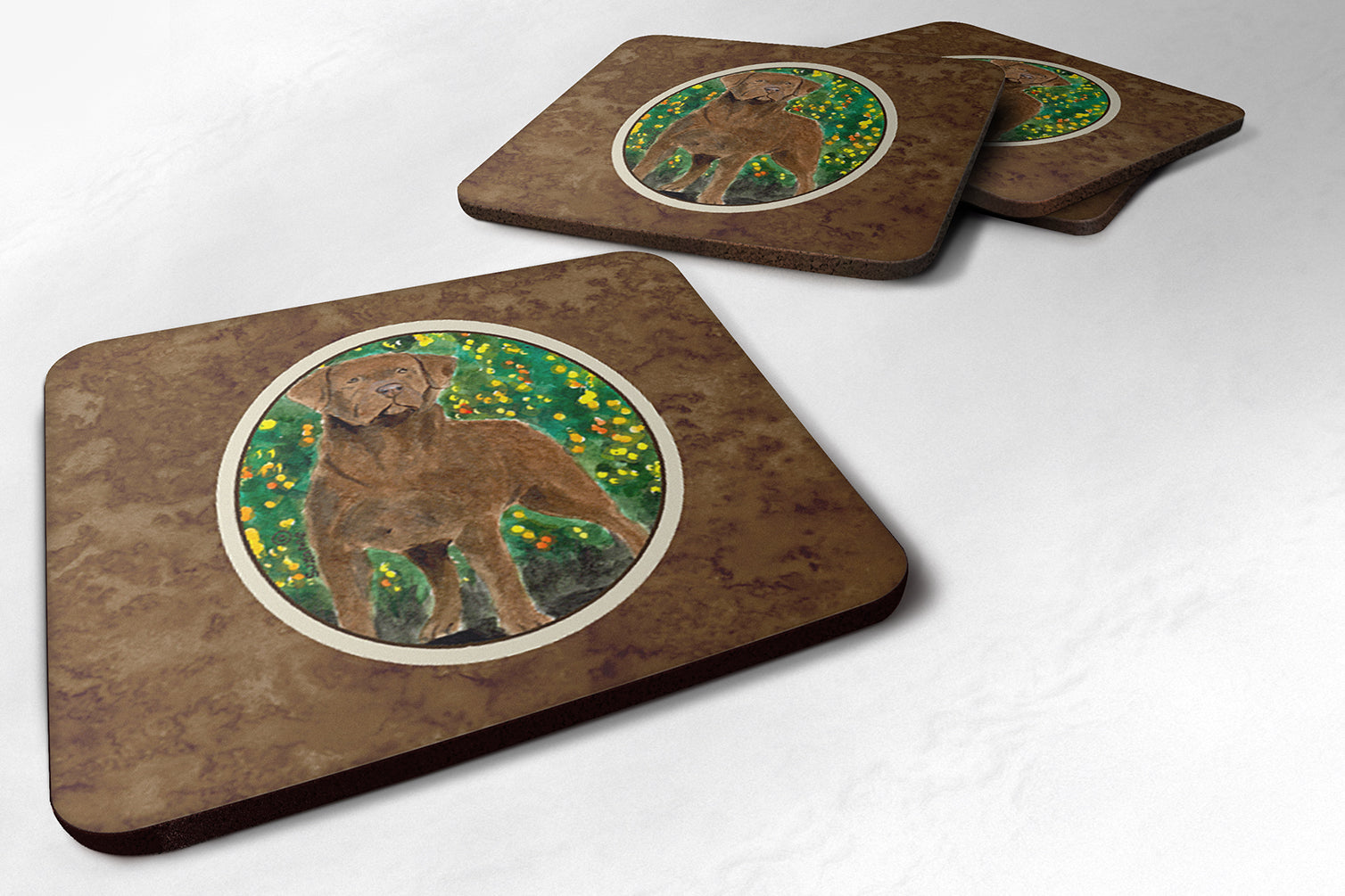 Set of 4 Chesapeake Bay Retriever Foam Coasters - the-store.com