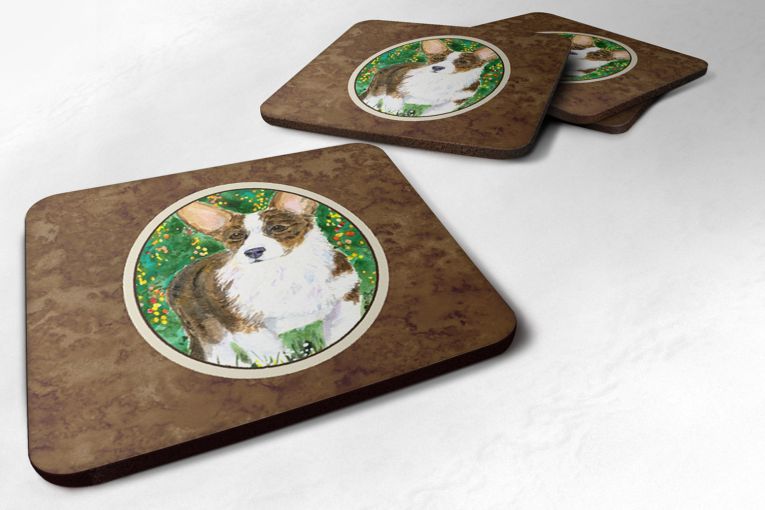 Set of 4 Corgi Foam Coasters - the-store.com