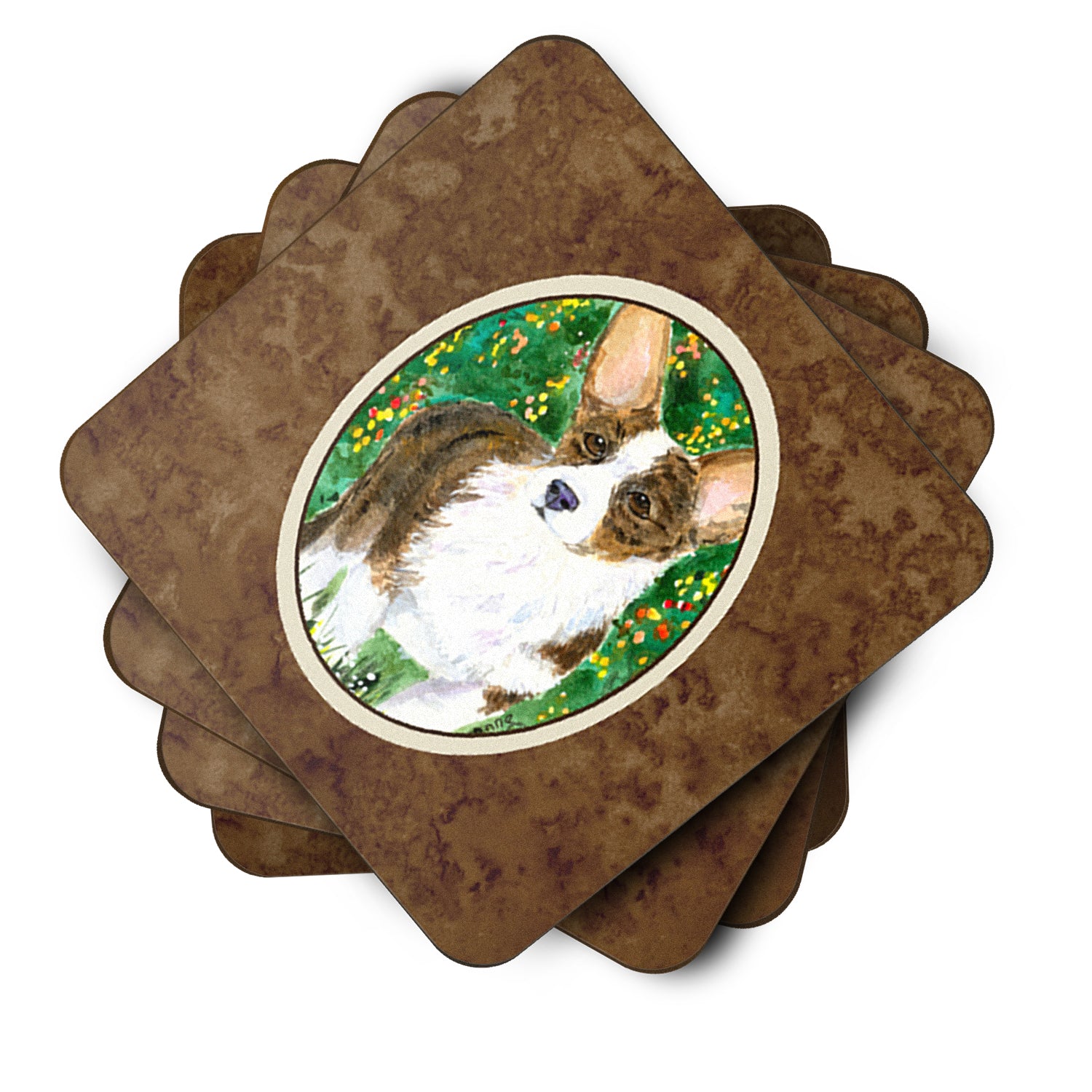 Set of 4 Corgi Foam Coasters - the-store.com