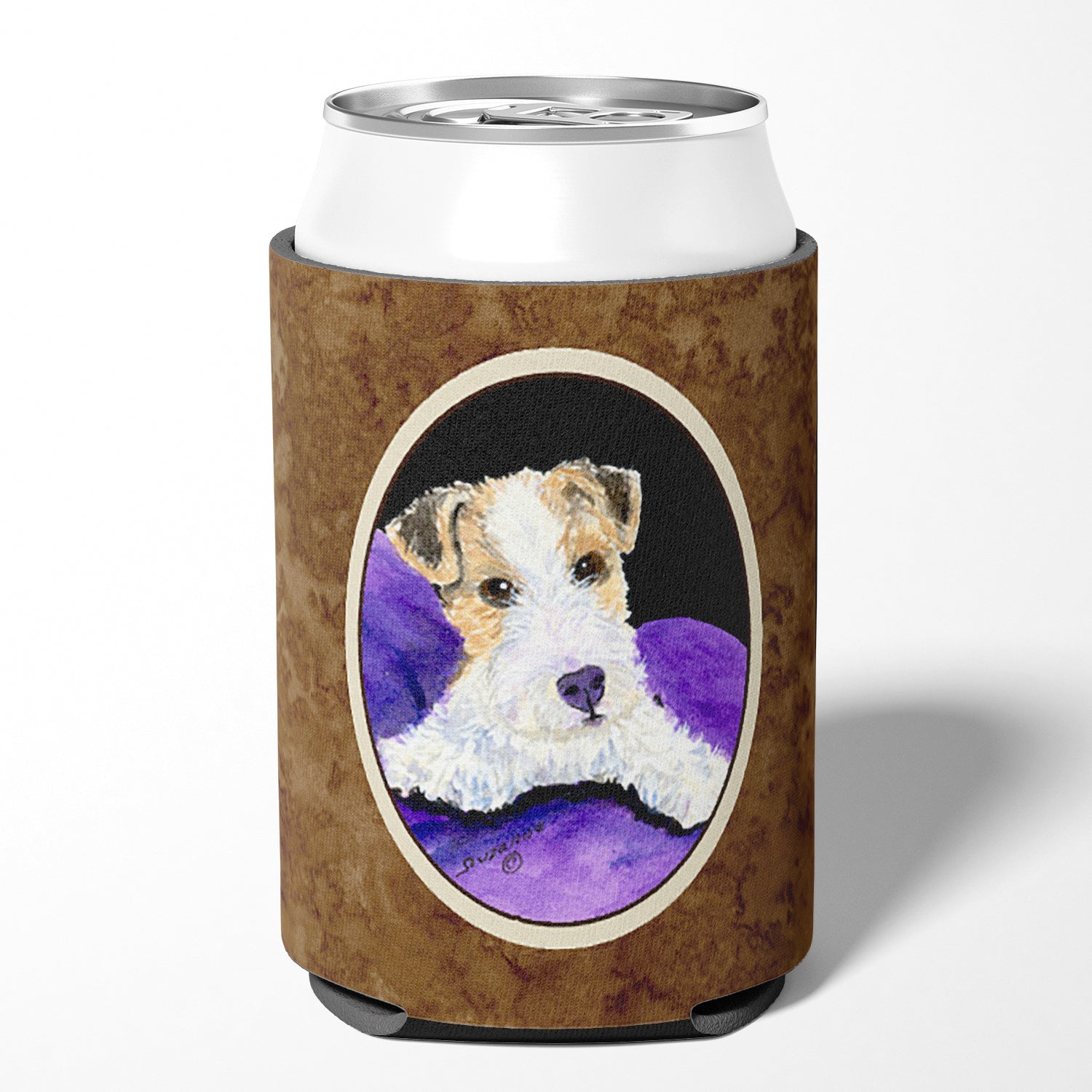 Fox Terrier Can or Bottle Beverage Insulator Hugger.