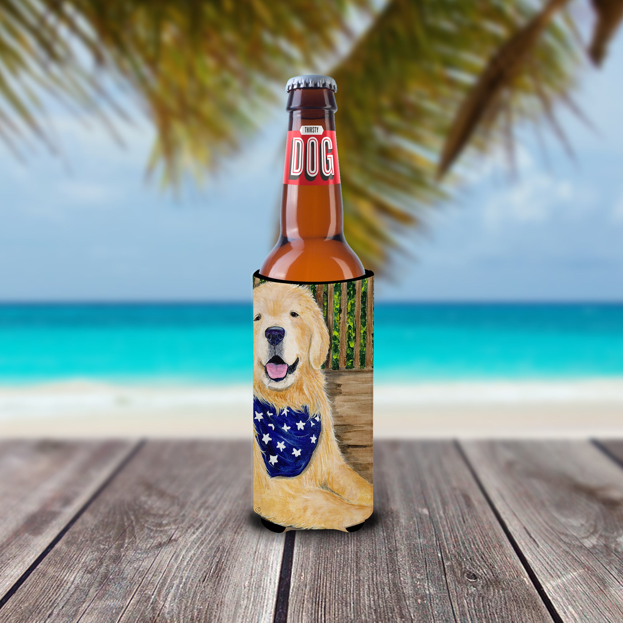 Golden Retriever Ultra Beverage Insulators for slim cans SS8972MUK.