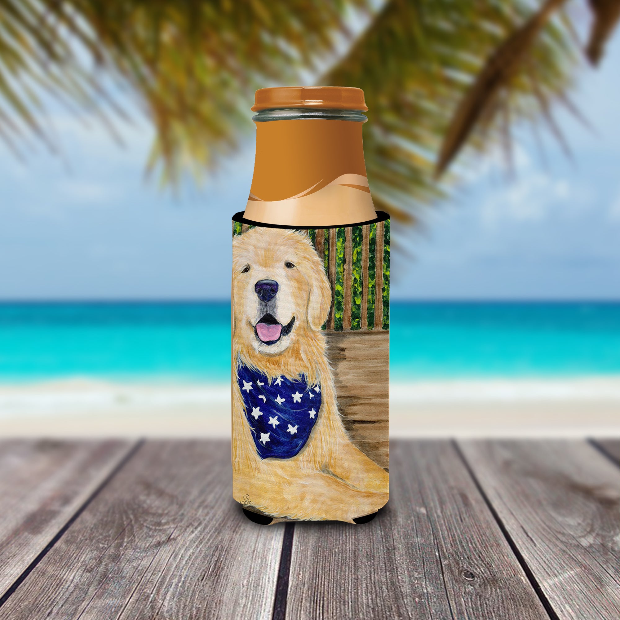 Golden Retriever Ultra Beverage Insulators for slim cans SS8972MUK.