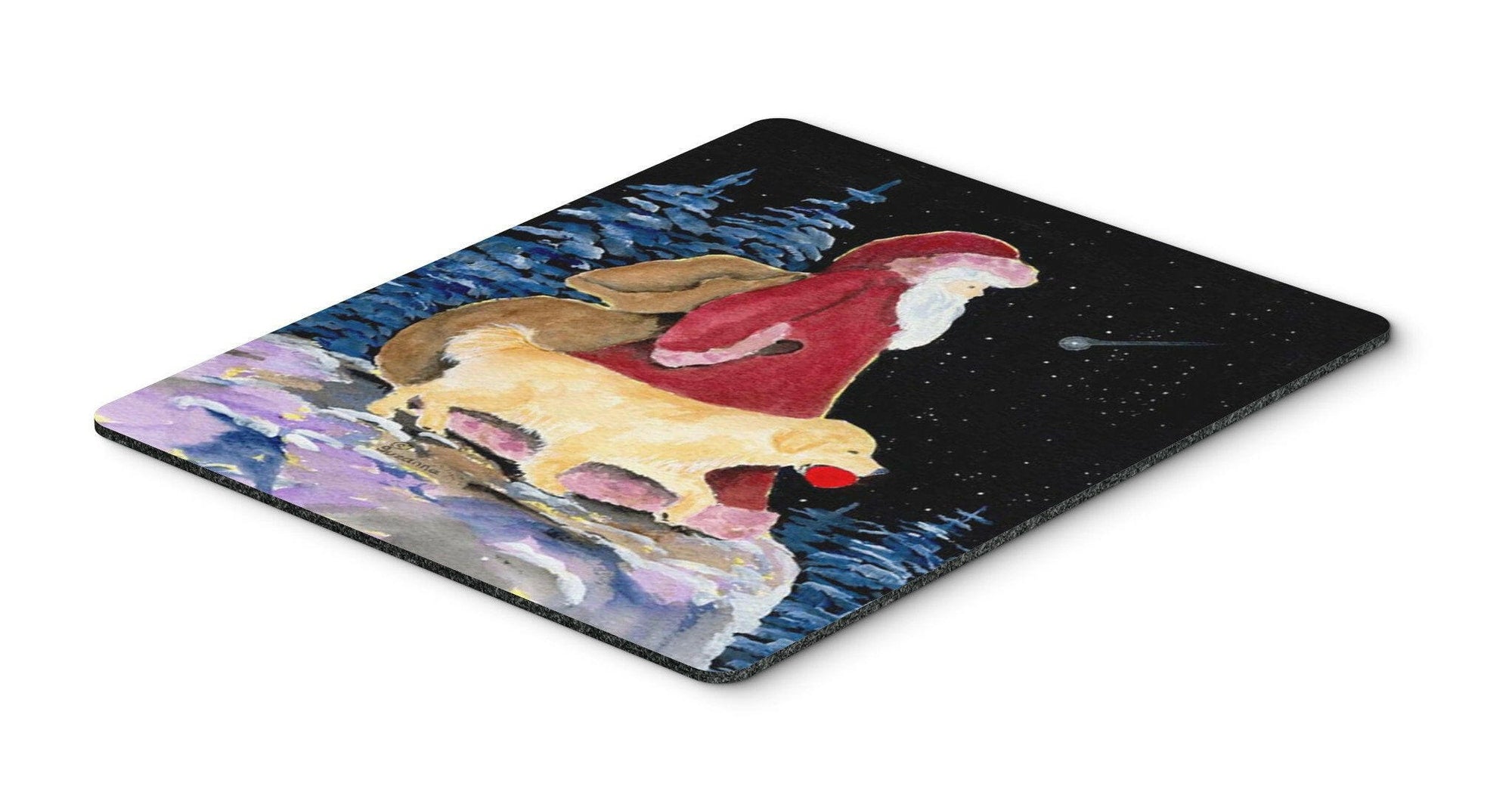 Santa Claus with  Golden Retriever Mouse Pad / Hot Pad / Trivet by Caroline's Treasures