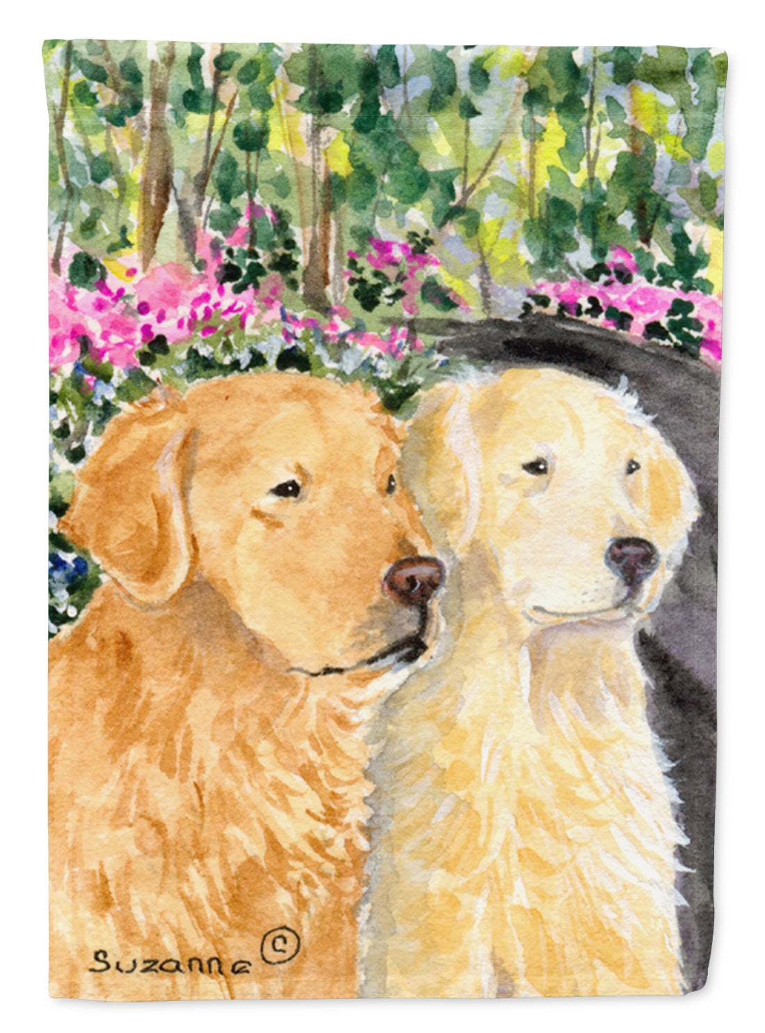 Golden Retriever Flag Canvas House Size  the-store.com.