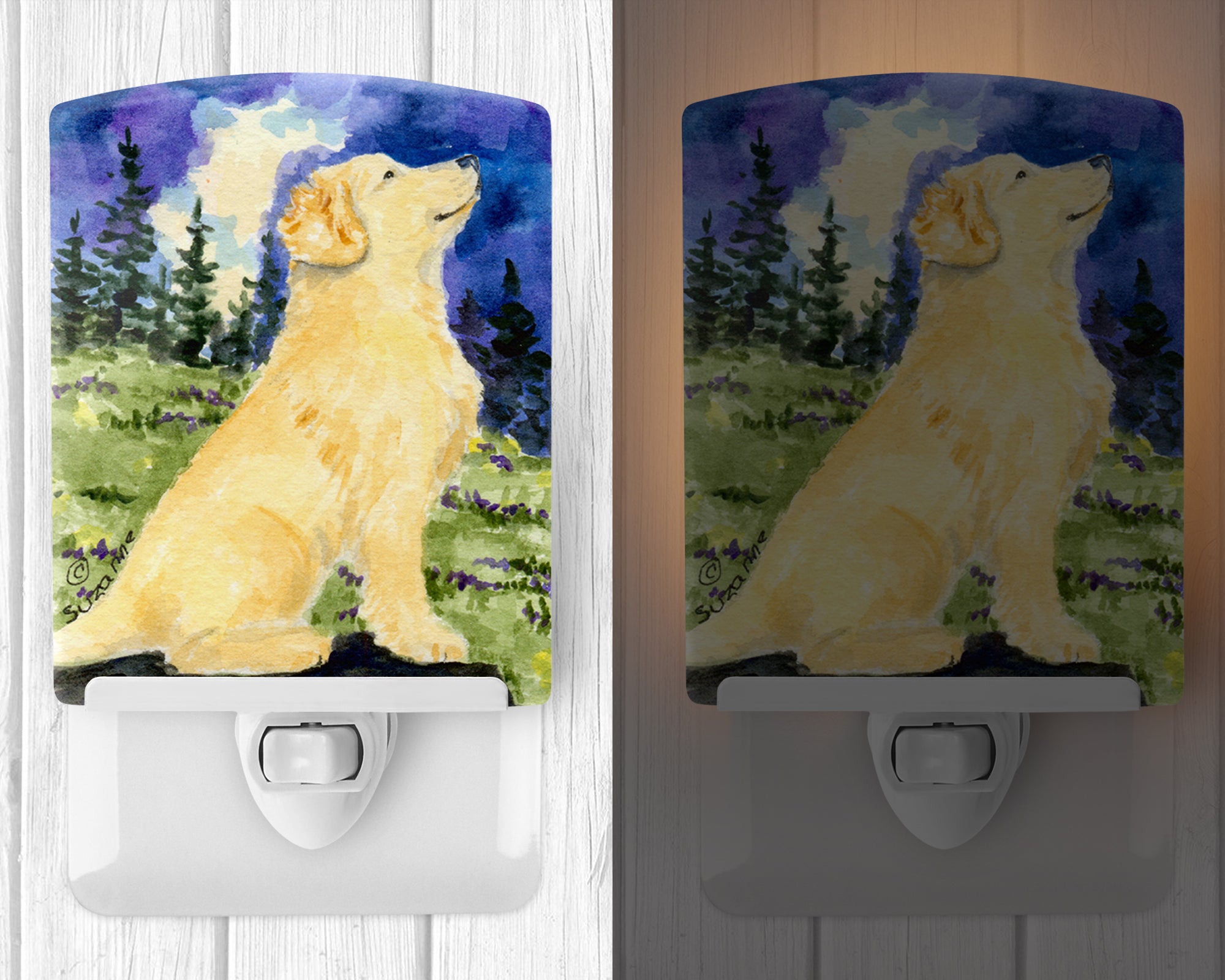 Golden Retriever Ceramic Night Light SS8977CNL - the-store.com