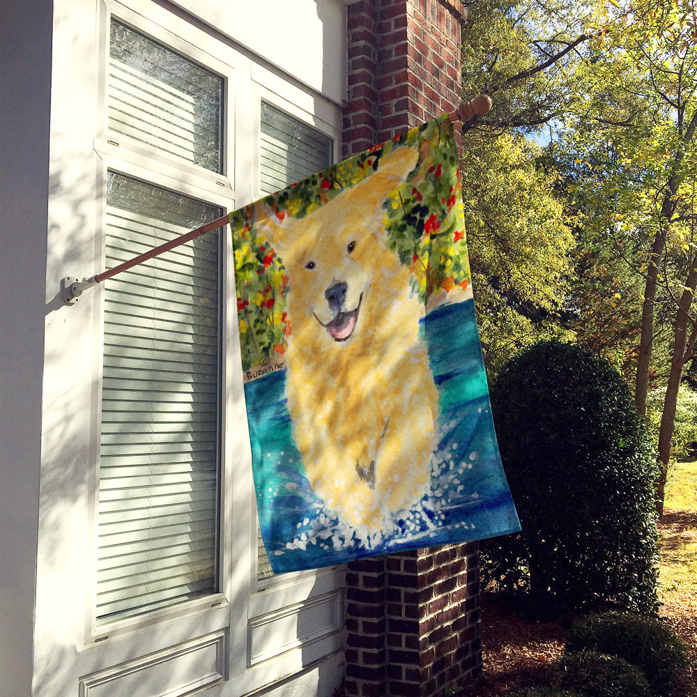 Golden Retriever Flag Canvas House Size  the-store.com.